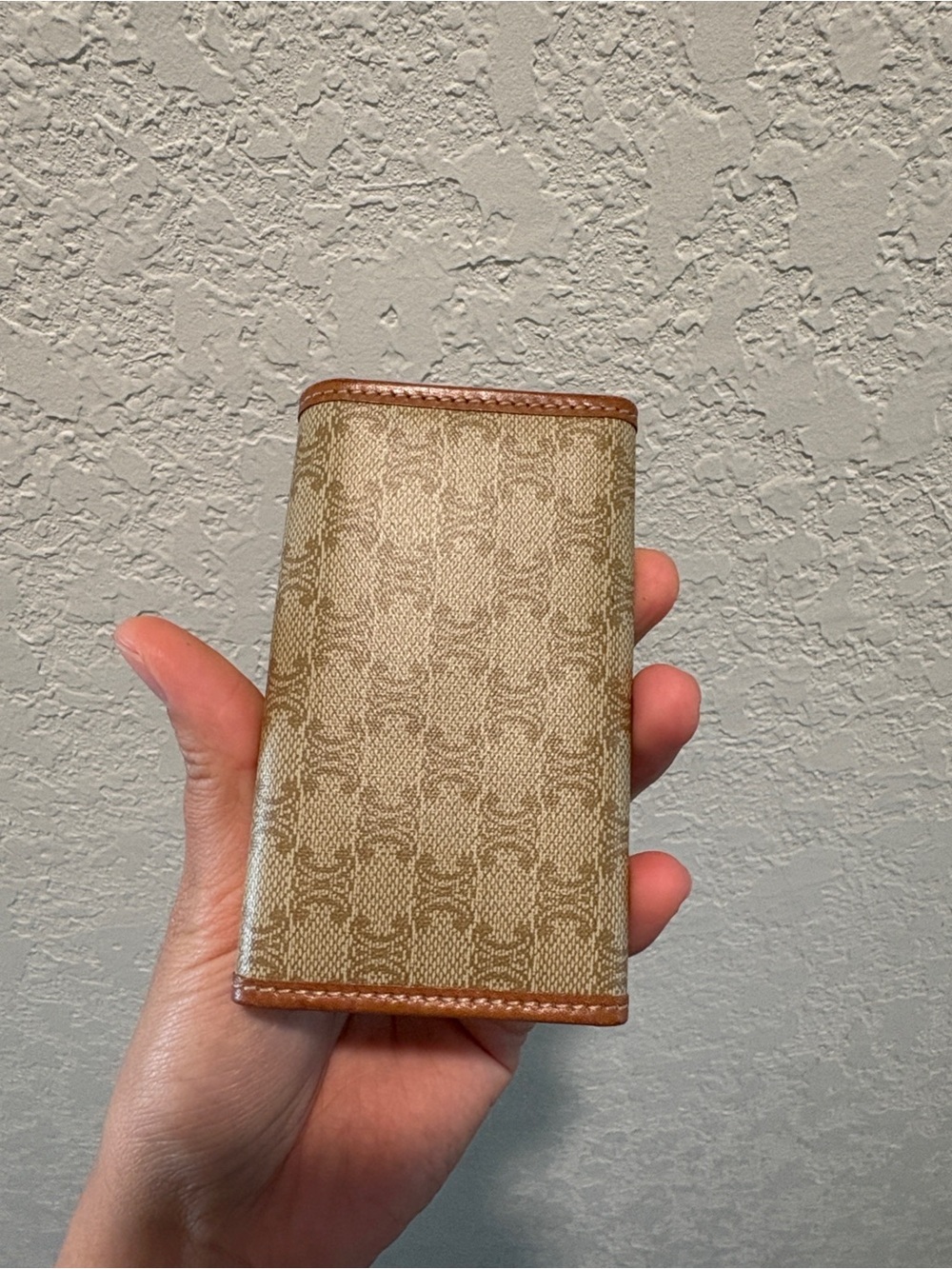 Celine Beige Canvas & Brown Leather Key Card Holder - Picture 2 of 13